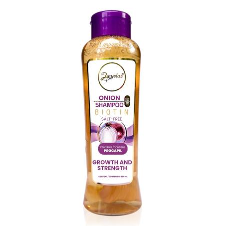 Champú de Cebolla ANYELUZ: Limpia y reduce la grasa, aporta brillo y es ideal para todo tipo de cabello. Contiene extractos naturales y no contiene sal ni parabenos.