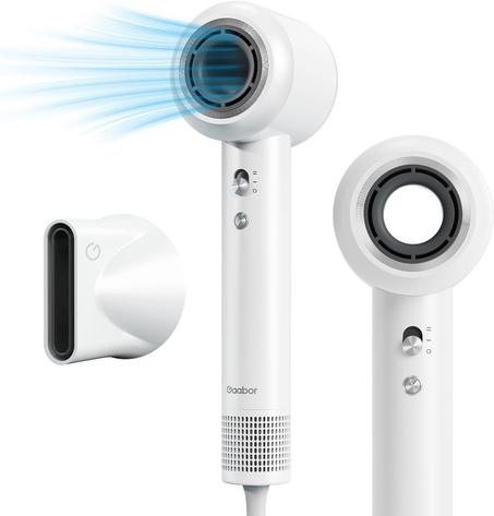 Secador de pelo con motor sin escobillas de alta velocidad de 130.000 RPM para un secado rápido con iones negativos de 680 millones, control térmico de bajo ruido, ligero y con boquilla magné