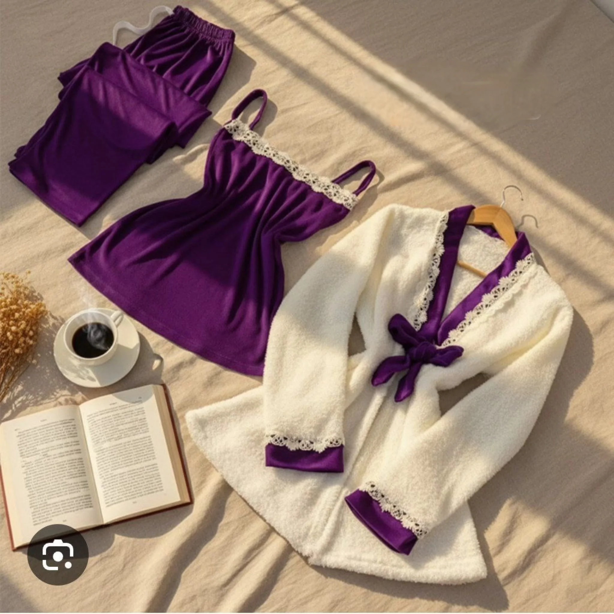 طقم بيجامة من 3 قطع