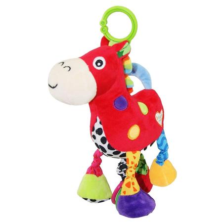 HOCHET EN PELUCHE CHEVAL ROUGE – BABYFANS