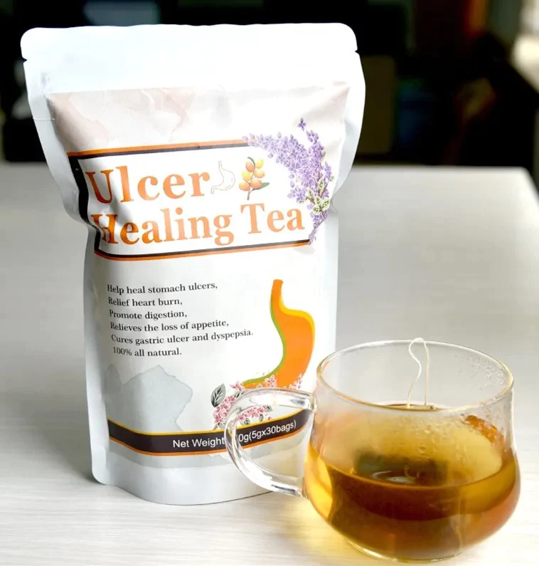 Thé Cicatrisant Ulcère, Soulagement Gastrite et Reflux Gastrique, Thé Quotidien pour Nourrir l'Estomac, 30 Sachets de Thé