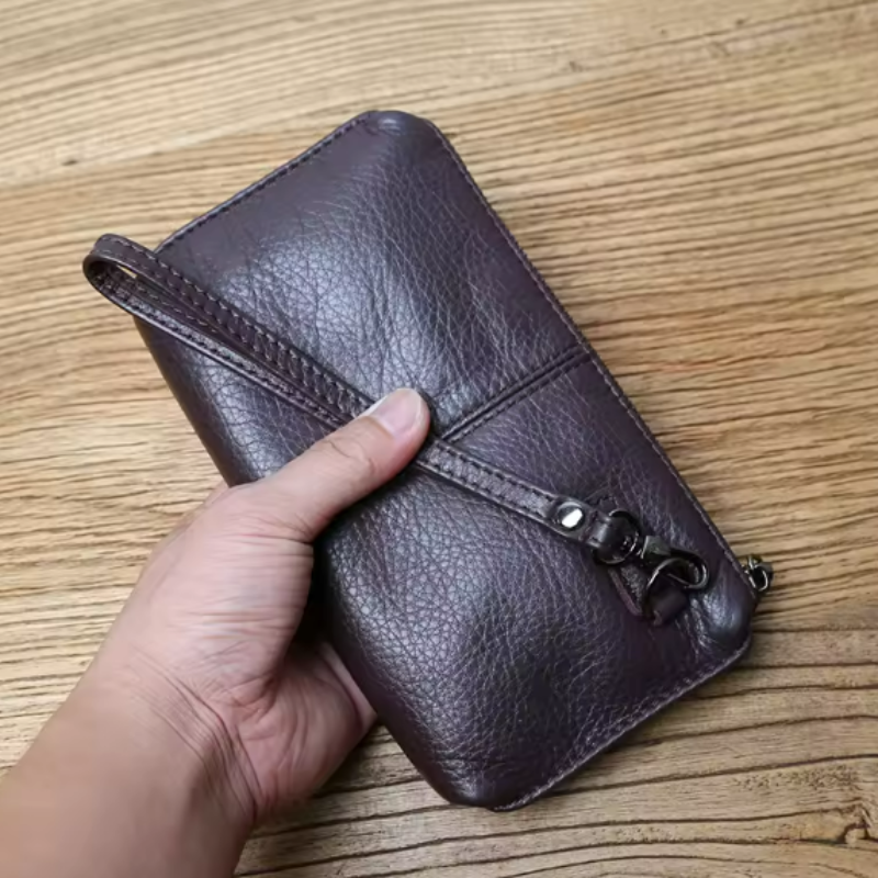 Pochette Longue en Cuir
