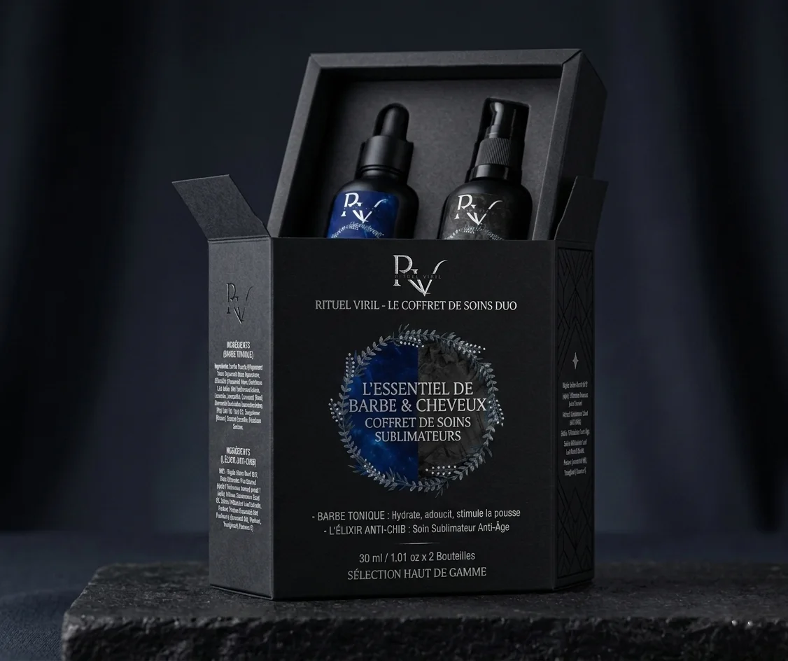 L'Essentiel de Barbe & Cheveux – Coffret de Soins Sublimateurs