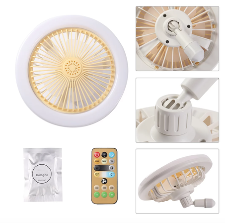 مروحة سقف ذكية متعددة الوظائف ، 3 في 1