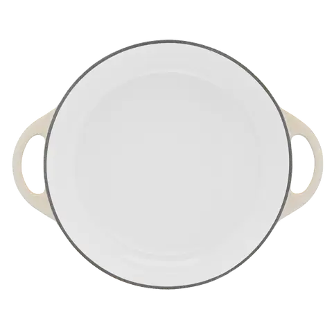 CASSEROLE FAITOUT PEU PROFOND 28CM FONTE LOV -BEIGE