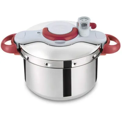 Cocotte Clipso Minute Easy 6L – Rouge & Blanc