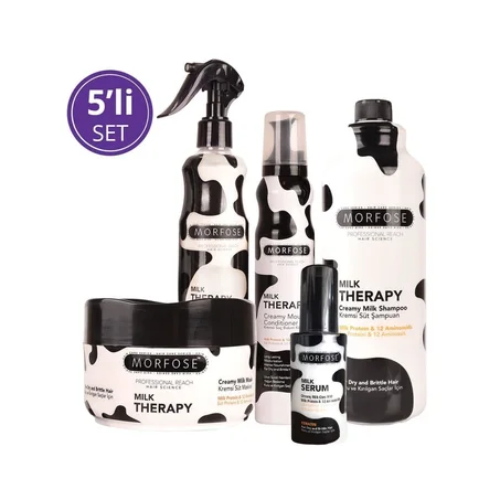 مجموعة (5 قطع) للعناية بالشعر  Morfose Milk Therapy
