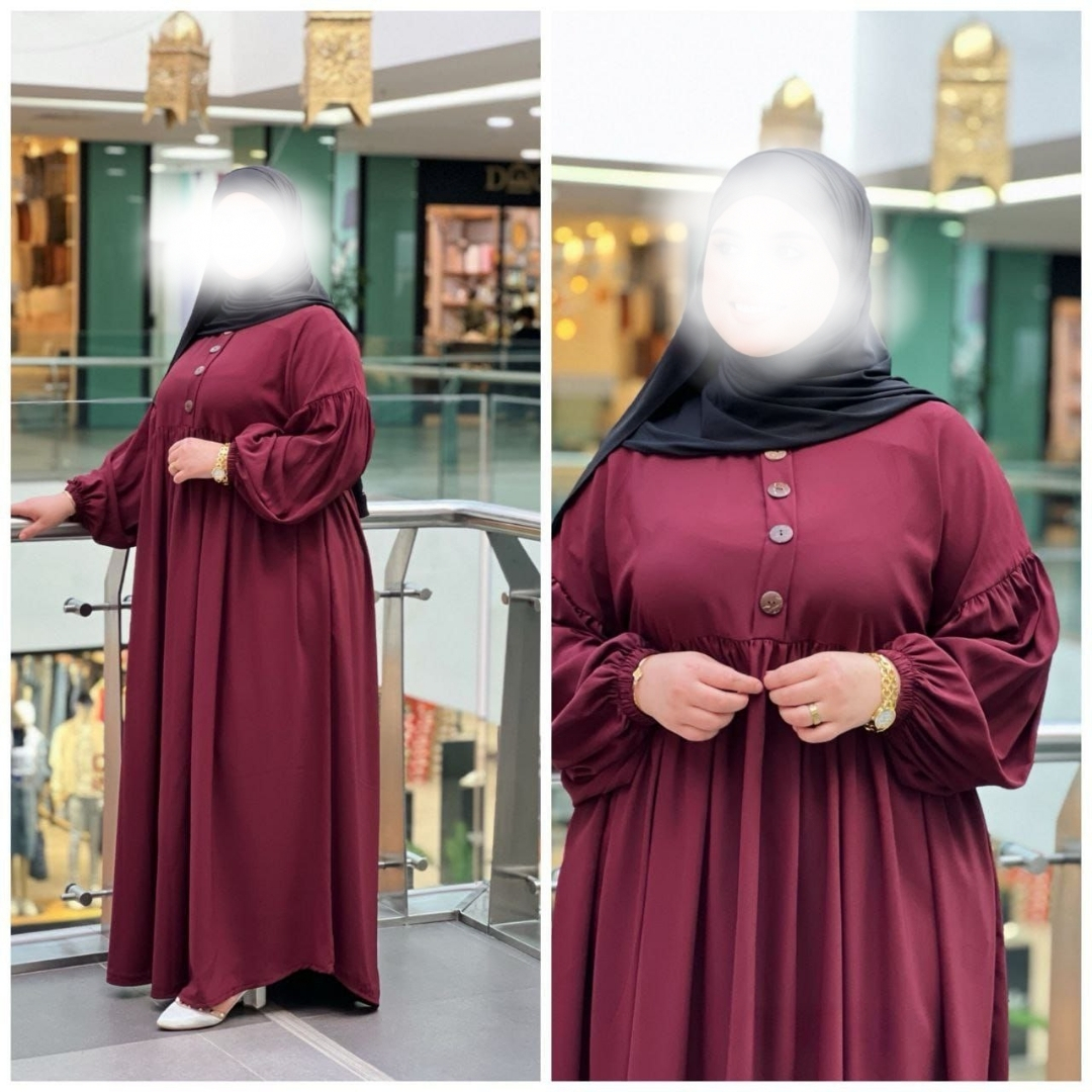 عباية صدفة ثوب كريب روزا +  التوصيل سريع