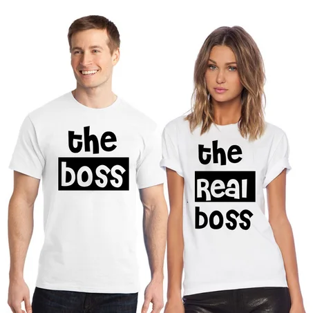 Couple T-shirt (the boss and the real boss)