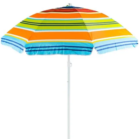 Parasol de plage en tissue anti UV - Hauteur réglable - Multicolore مظلة الشاطئ - متعددة الألوان