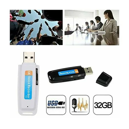 Enregistreur vocal numérique compatible (sans carte 32 Go), clé USB مسجل صوت رقمي متوافق