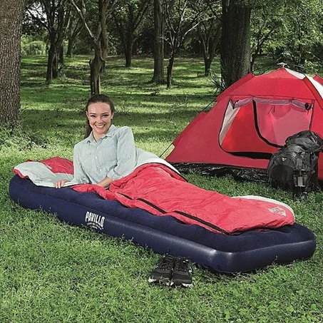 فرشة هوائية قابلة للنفخ من باستواي مع مضخة قدم و وسادة مدمجة مضادة للماء Bestway Matelas Gonflable avec Pompe à Pied et Oreiller 67223