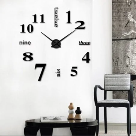 ساعةالحائط ثلاثية الأبعاد لتزيين المنزل أو المحل