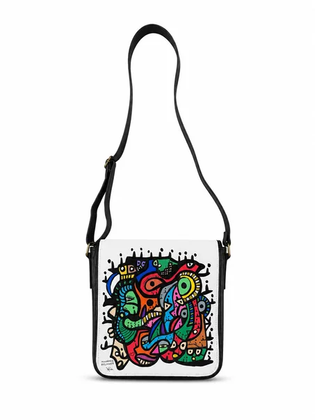 🎨 Sac en Cuir de Chèvre Marocain – Pièce d'Artisanat d'Art Signée "M. Belhimer"
