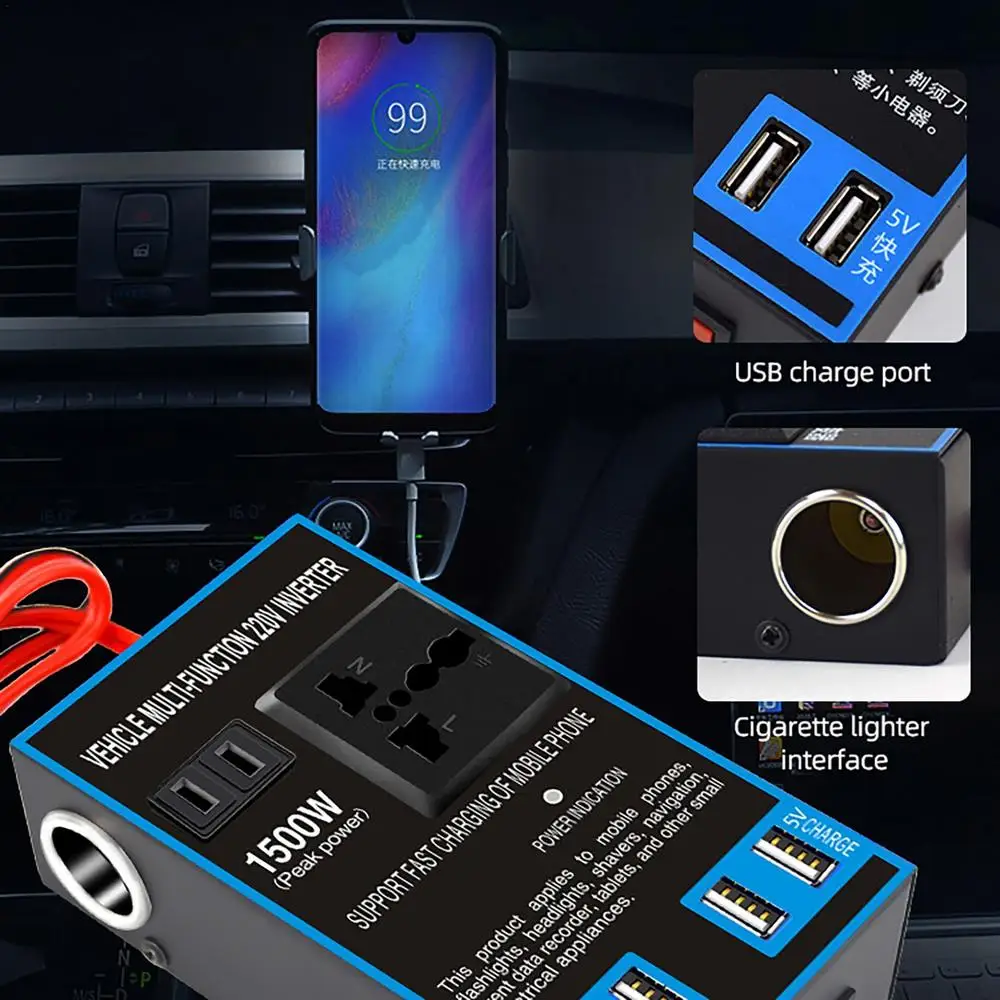 Onduleur universel محول طاقة للسيارة 2000W