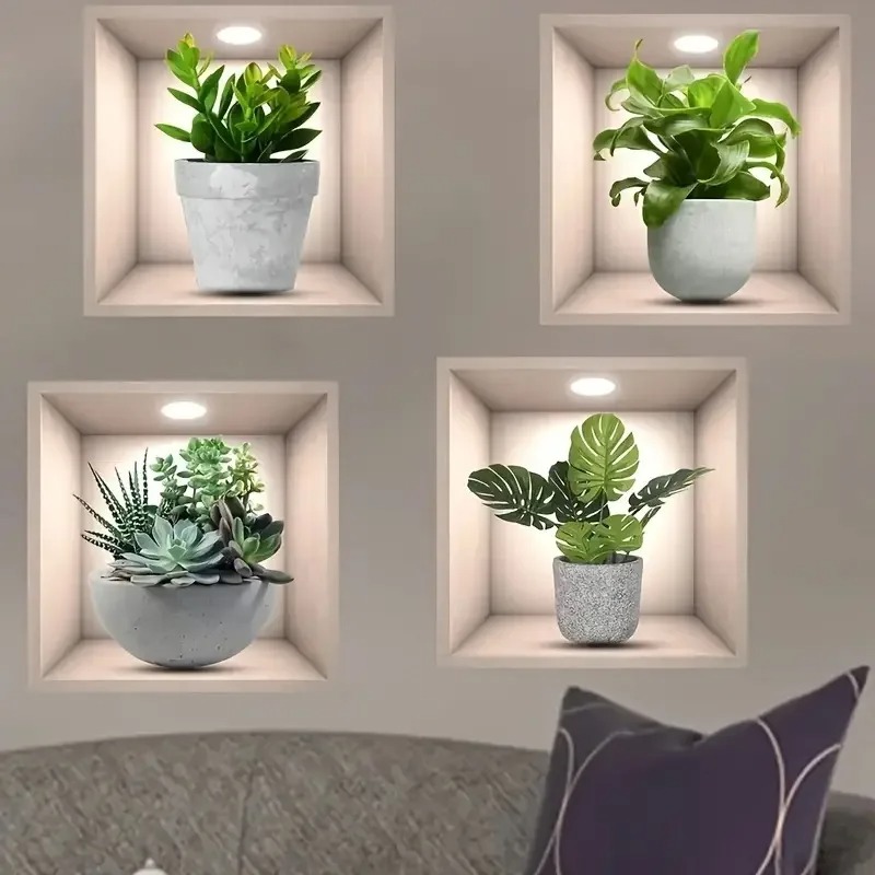 Autocollant de fleur tridimensionnel 3D