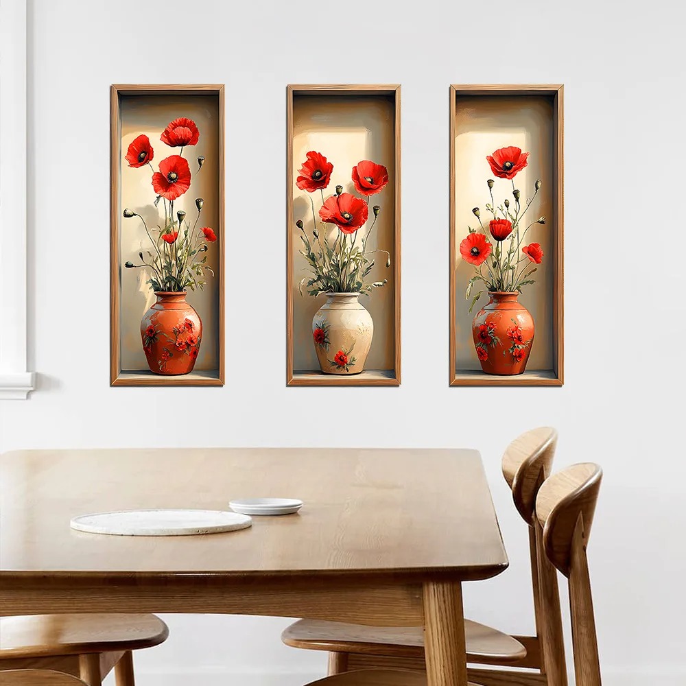 Autocollant de fleur tridimensionnel 3D
