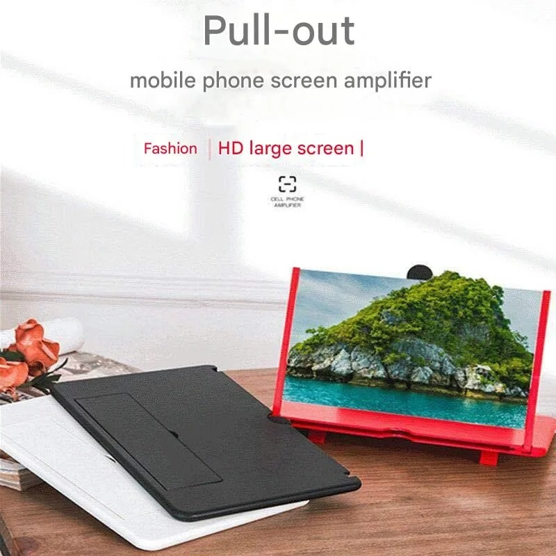 Loupe d'écran de téléphone portable, amplificateur d'écran, écran agrandi de smartphone, support de téléphone, support mobile rapide, Ket, 1PC