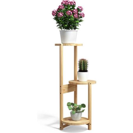 Support de plante en bois  3 niveaux