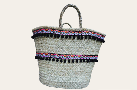 panier en palmier  de grande taille
