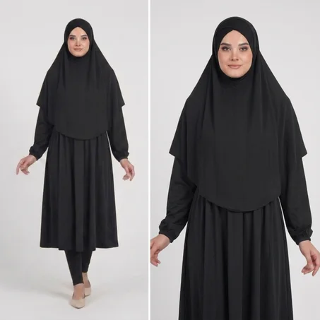 بوركيني خمار نسائي من ثلاث قطع - توب بولياميد