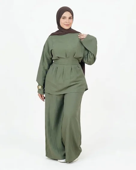 Ensemble ZAYNA -  2 pièces en lin traché