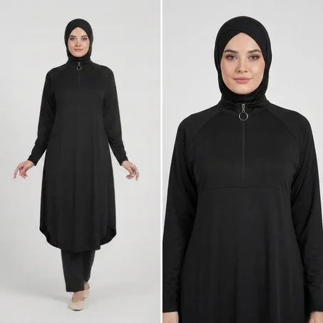 بوركيني نسائي من ثلاث قطع - توب بولياميد