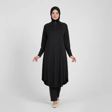 بوركيني زينا  نسائي من ثلاث قطع - توب بولياميد