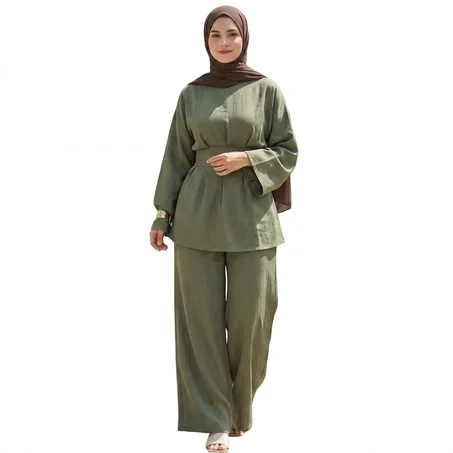 Ensemble ZAYNA -  2 pièces en lin traché