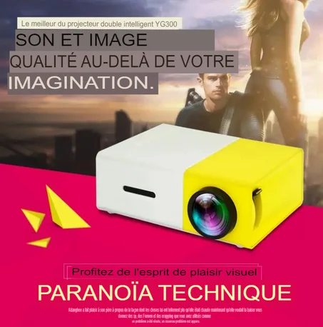 Projecteur LED Portable Intelligente - Cinéma à Domicile avec Connexions USB