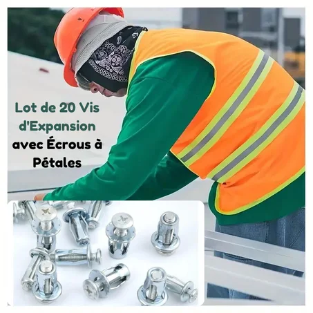 🎯 Vis d'Expansion M4x20mm - Lot de 20 Écrous à Pétales pour Fixations Solides et Durables 🌟