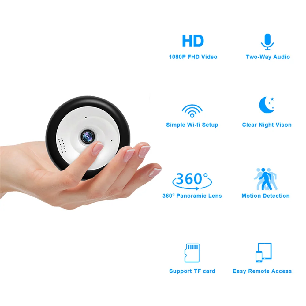 كاميرا مراقبة أمنية ذكية بزاوية 360 درجة