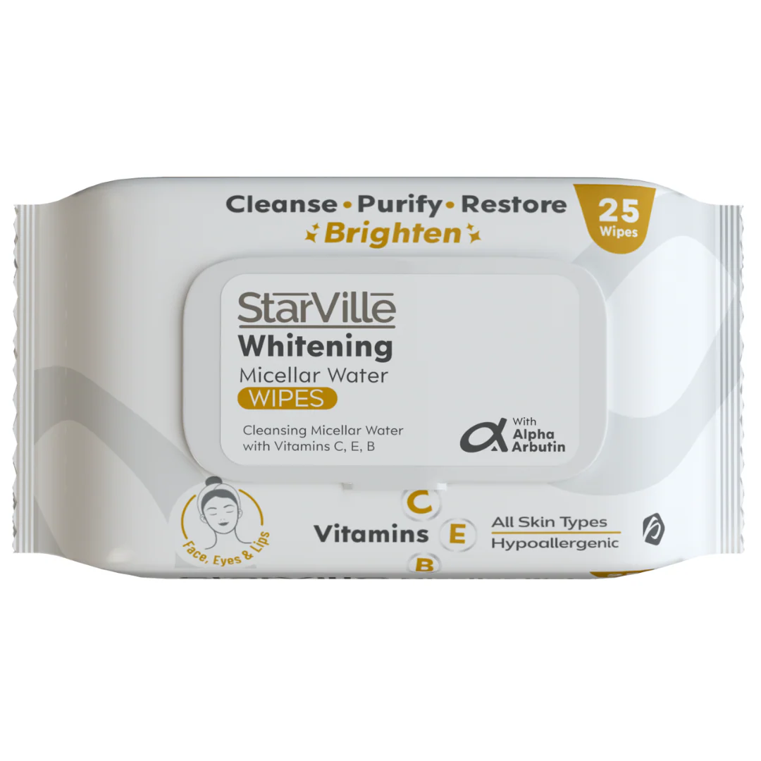 Starville whitening micelar water wipes 25