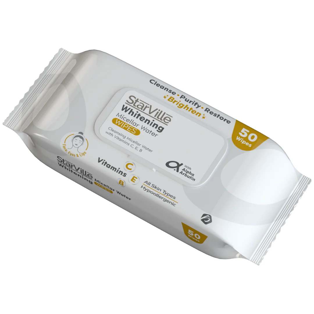 Starville whitening micelar water wipes 50