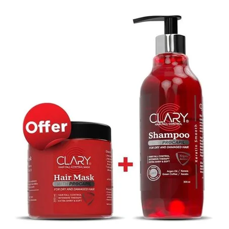 Clary shampoo and hair mask
