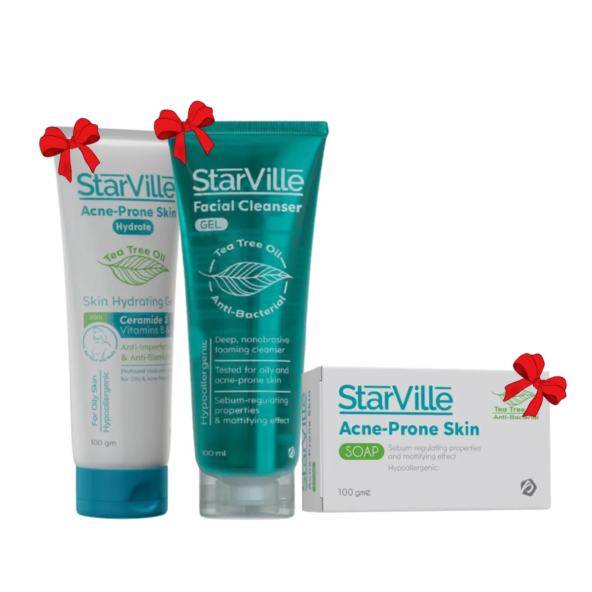 Starville Acne Cream & Starville Facial Cleanser 200 ml get Starville Acne Soap Offer
