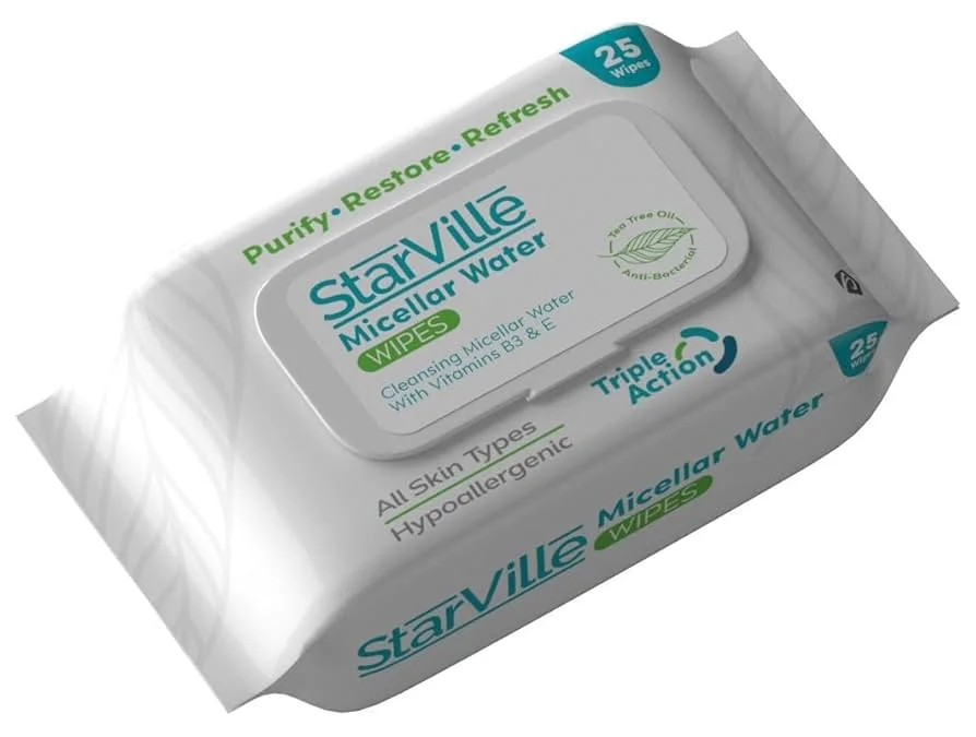 Starville micelar water wipes 25
