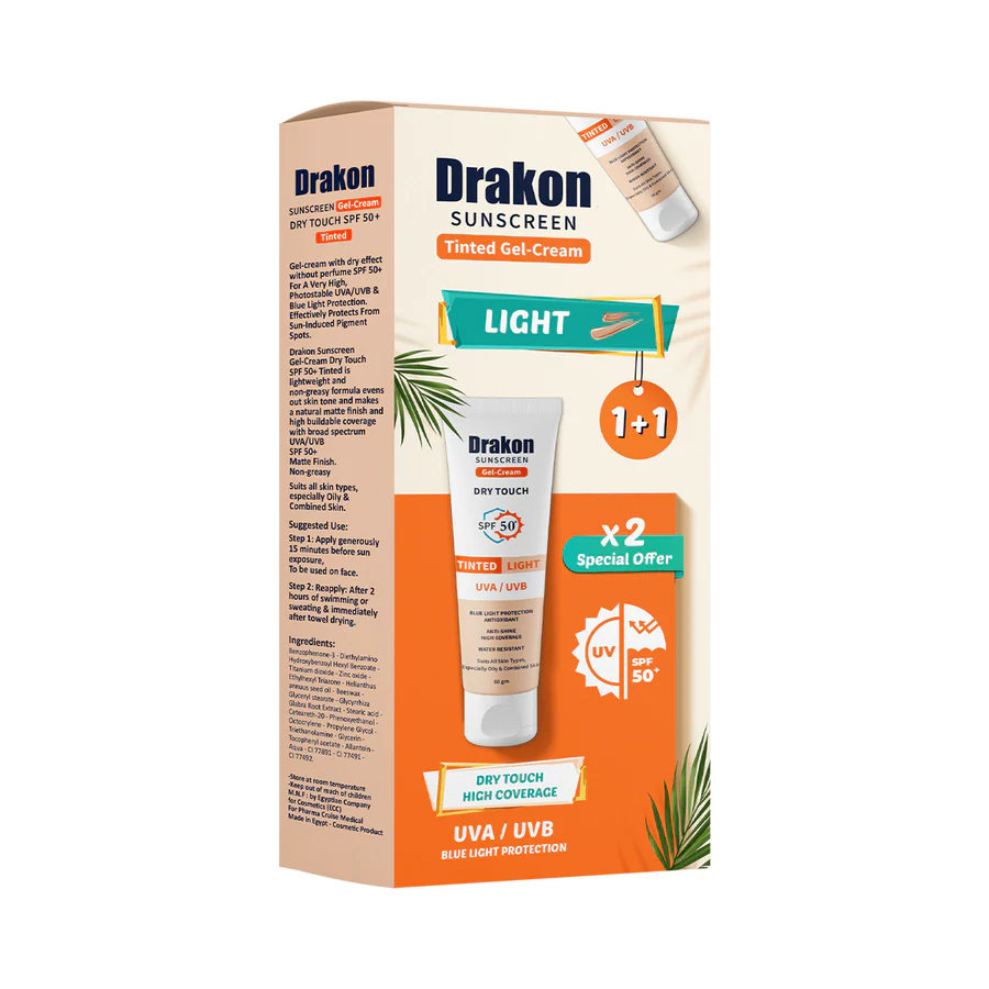 Drakon Tinted sunscreen Foundation (Light shade) (1+1) offer