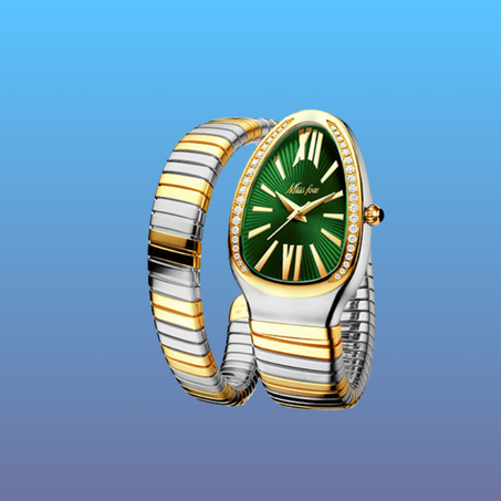 ساعة كلاسيكية على شكل ثعبان للنساء