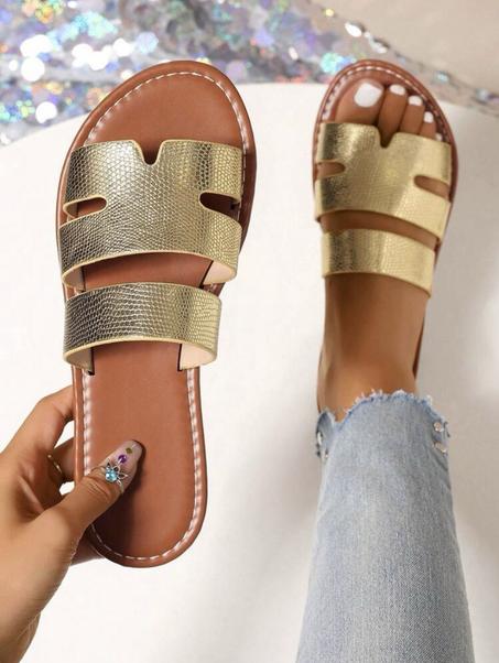 Sandale dorée- pointure 44