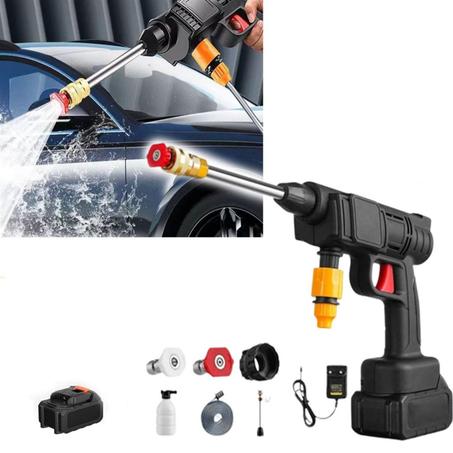 Pistolet À Eau Portable électrique Haute Pression,Pistolet de Lavage d'eau sans fil,21V