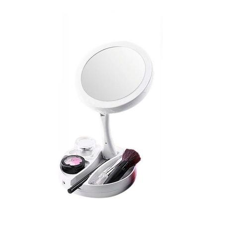 Miroir de maquillage rond grossissant X5 avec LED