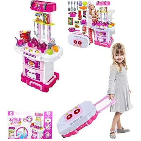 Ensemble de jeu de Cuisine Little Chef 3 en 1 – Jouet de Cuisine Little Chef – 43 Pièces   مجموعة ألعاب المطبخ ليتل شيف 3 في 1 – لعبة مطبخ ليتل شيف – 43 قطعة