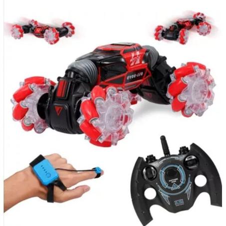 Voiture cascadeuse lumineux à bascule contrôlée à la main   سيارة حيلة مضيئة يمكن التحكم فيها يدويًا