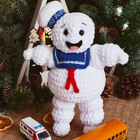 Crochet Stay Puft Marshmallow Man Amigurumi PDF Pattern