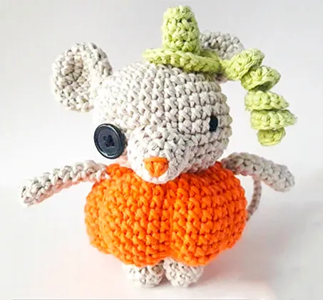 Crochet Zombie Pumpkin Mouse PDF Amigurumi Free Pattern