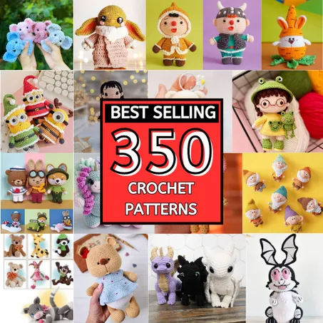 Mega Bundle : 350 crochet patterns + ebook bonus