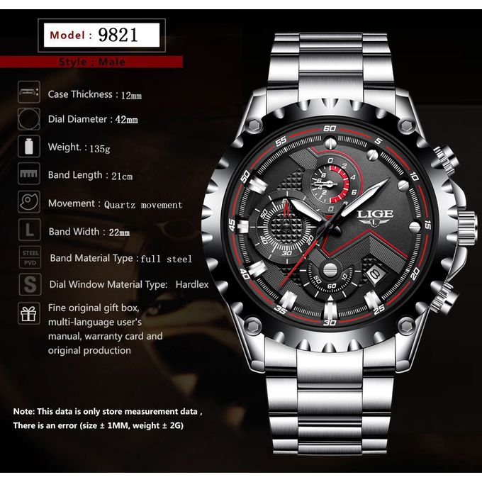 Montre Hommes De Mode Sport Horloge À Quartz Top Marque De Luxe Full Étanche