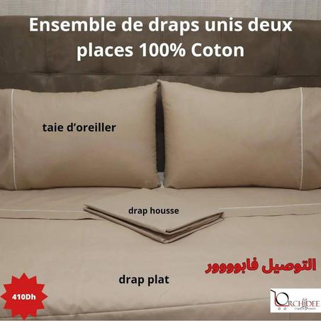 ensemble de drap 100% coton