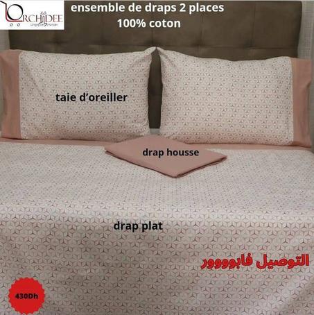 Ensemble de draps 100% coton